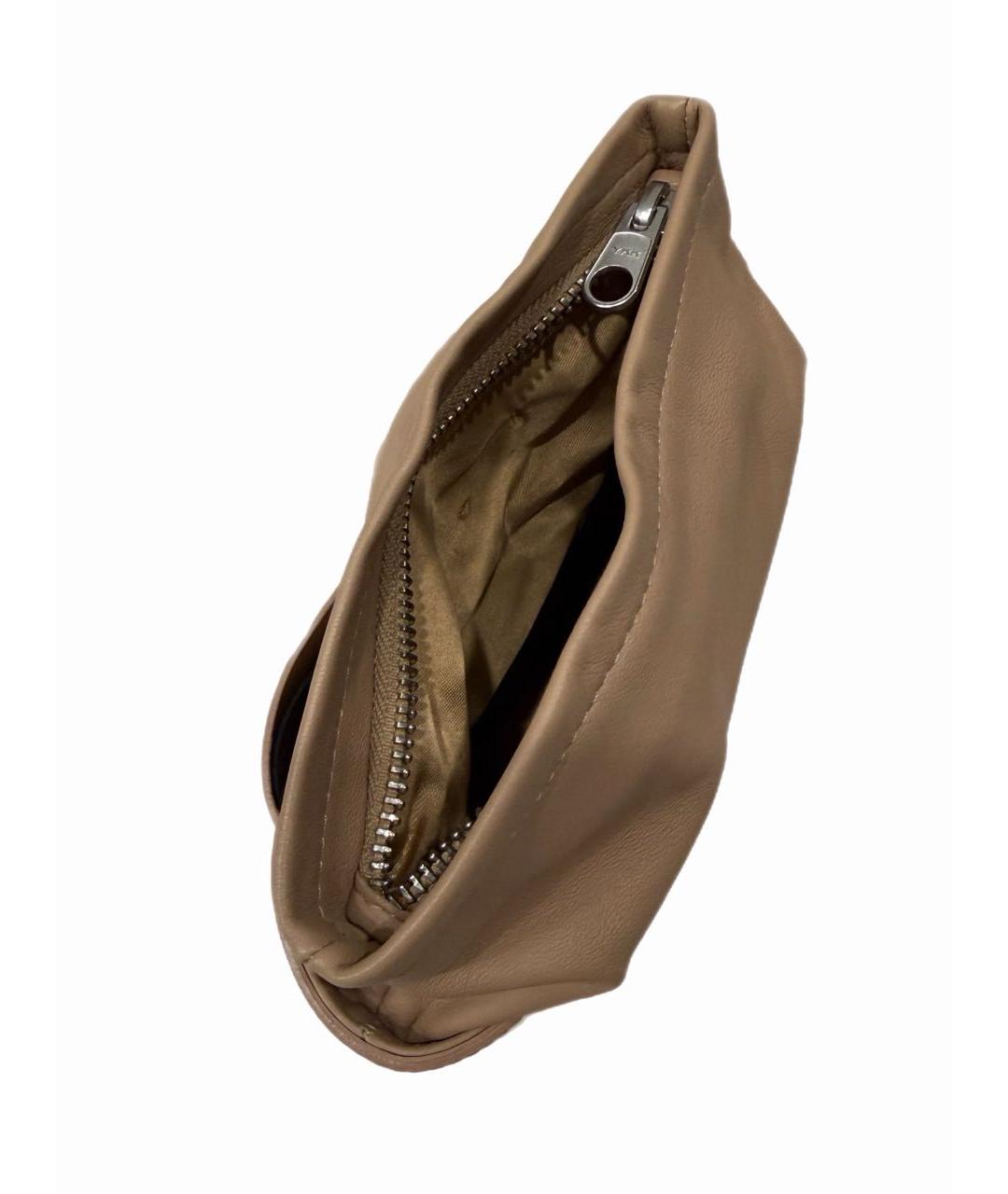 MAISON MARGIELA Коричневая кожаная сумка с короткими ручками, фото 4