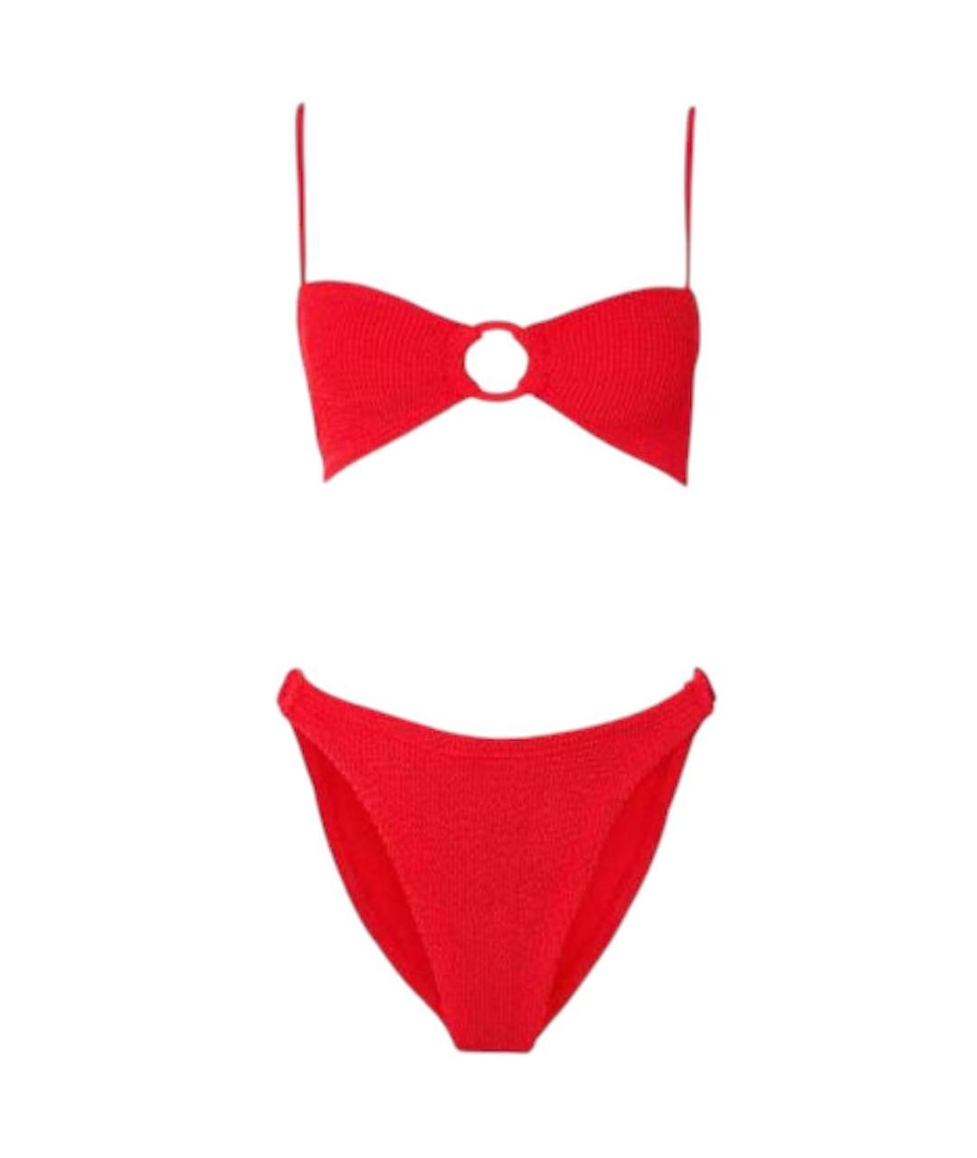 HUNZA G Красный полиамидовый купальник, фото 1