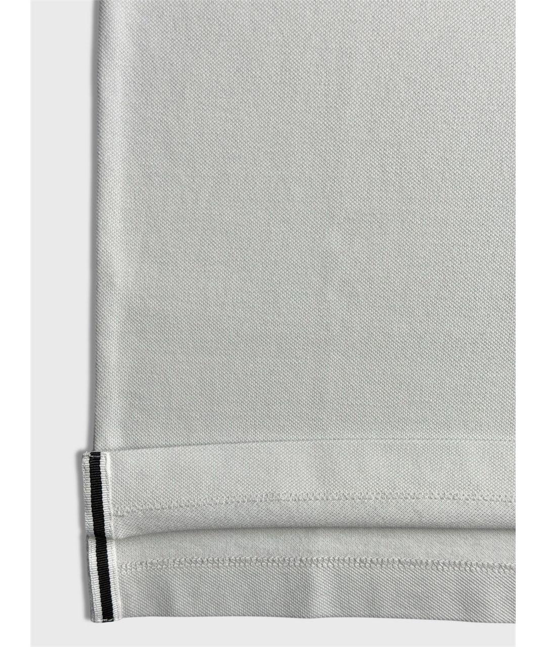 STONE ISLAND Голубое хлопковое поло с коротким рукавом, фото 4