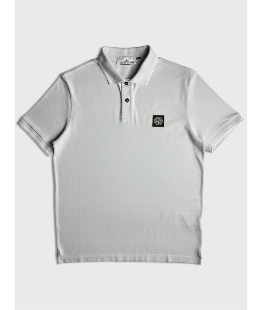 STONE ISLAND Голубое хлопковое поло с коротким рукавом, фото 6