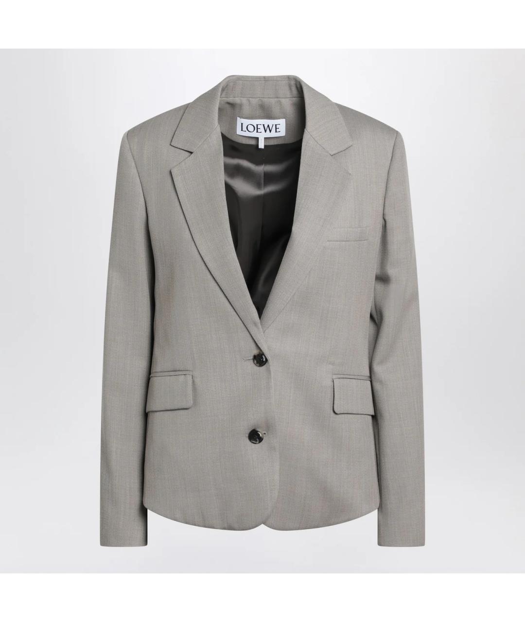 LOEWE Бежевый шерстяной жакет/пиджак, фото 3