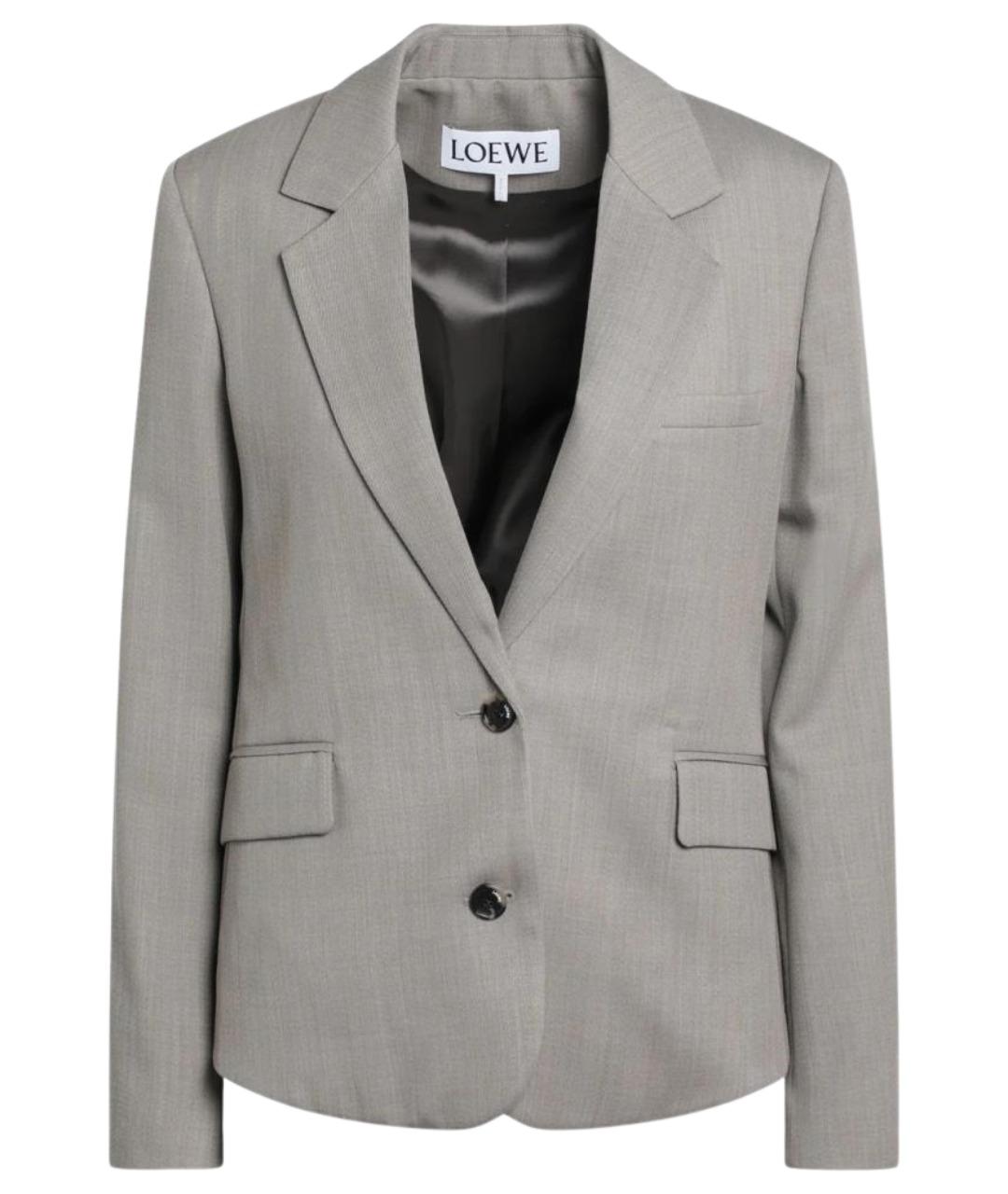 LOEWE Бежевый шерстяной жакет/пиджак, фото 1