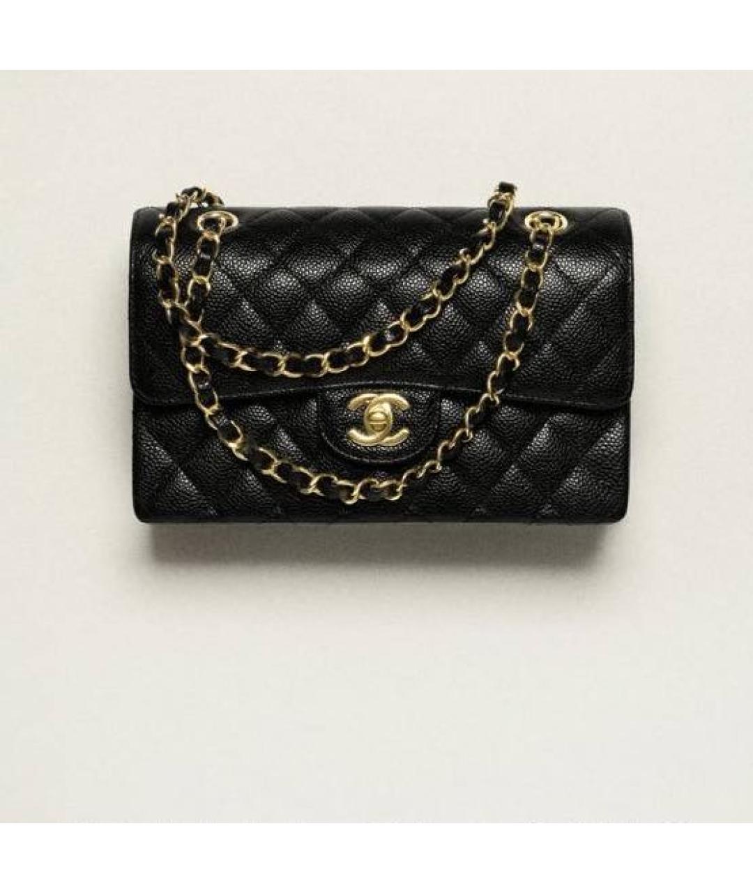 CHANEL Черная кожаная сумка через плечо, фото 2