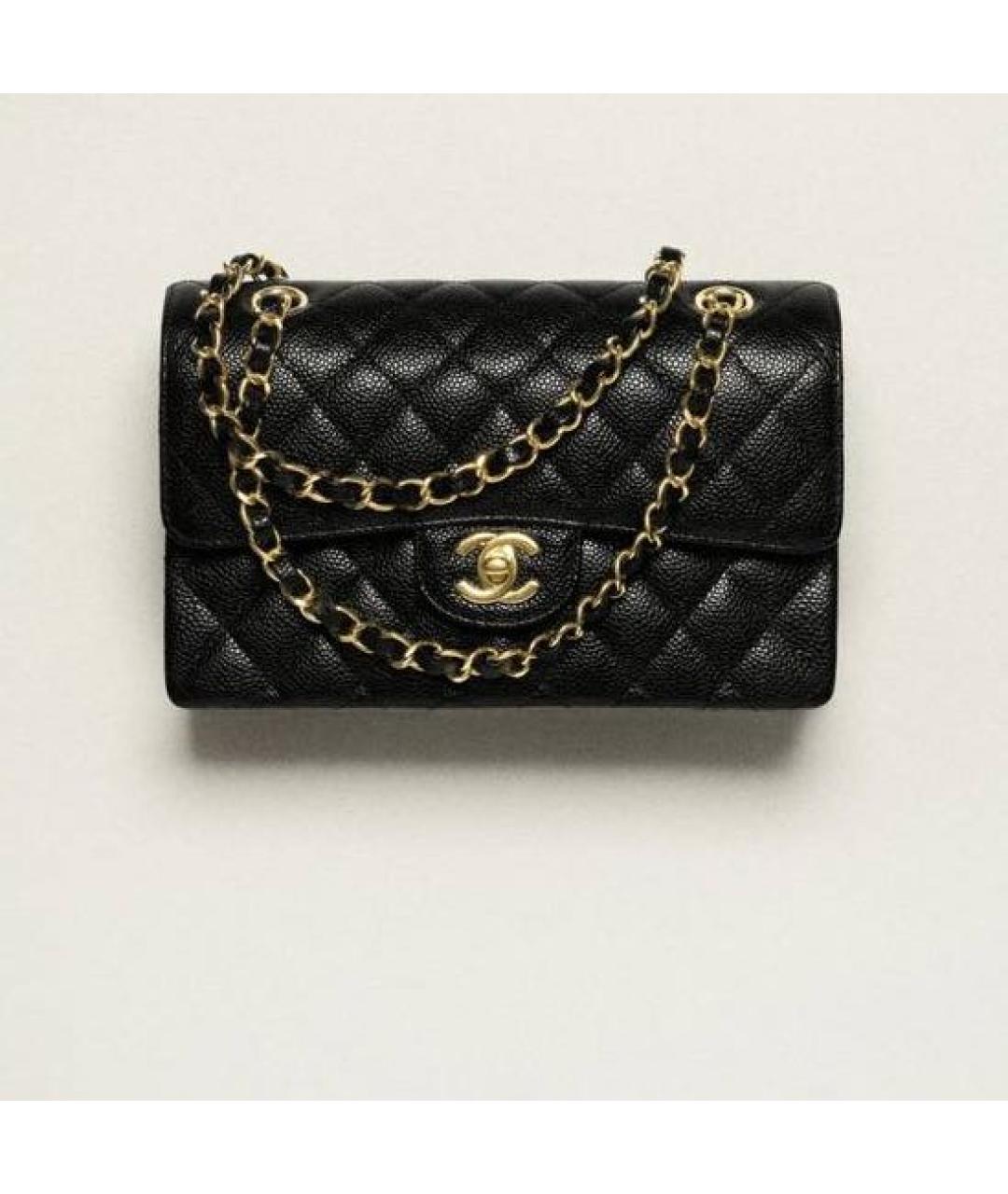 CHANEL Черная кожаная сумка через плечо, фото 1