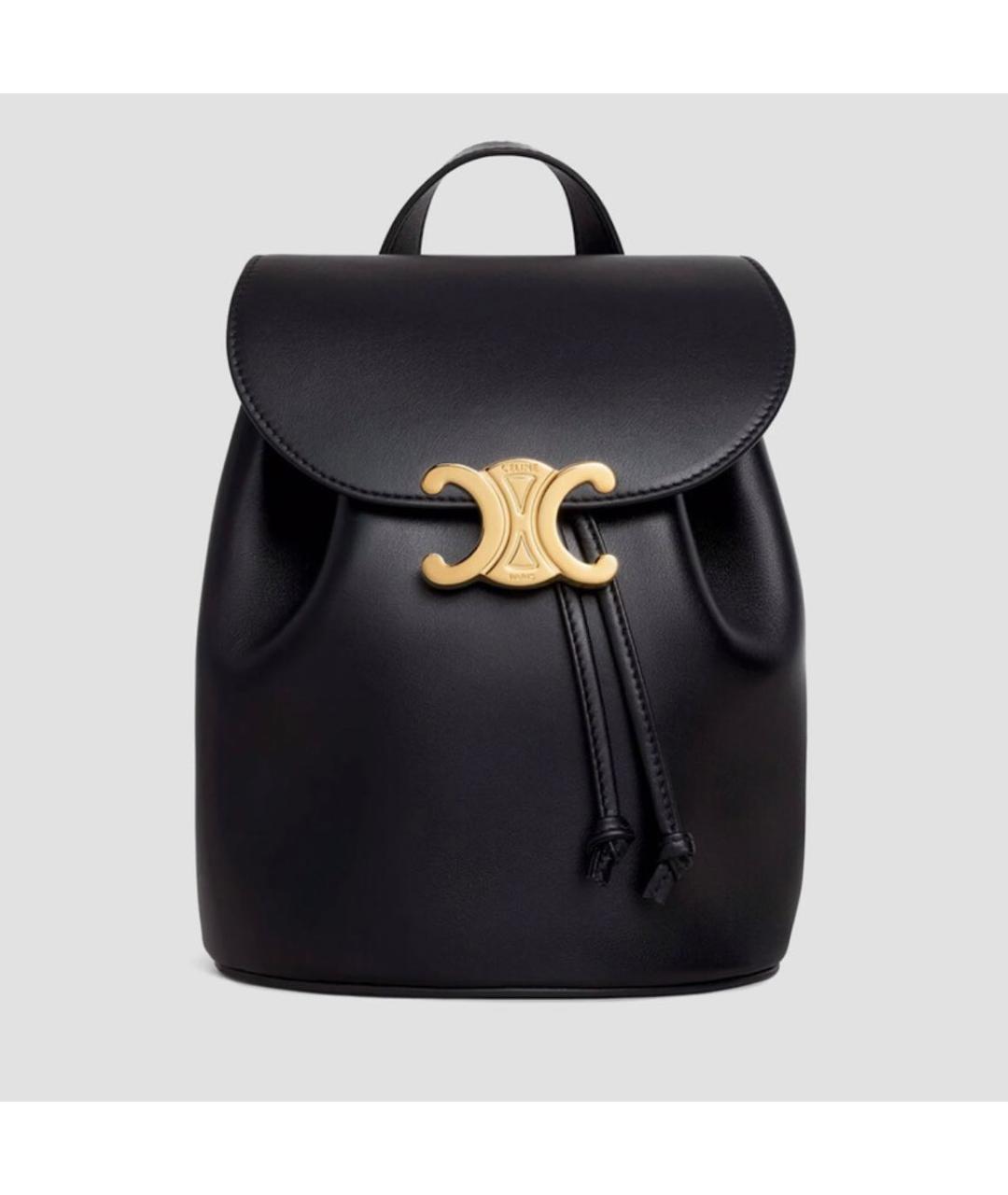 CELINE Черный кожаный рюкзак, фото 5