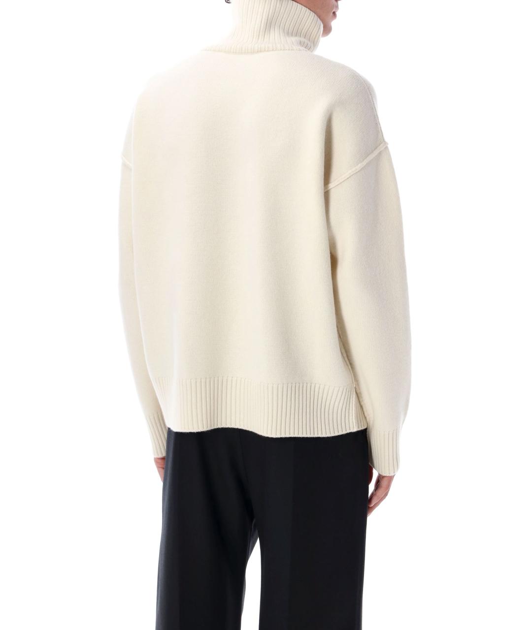 Ami Paris Бежевый шерстяной джемпер / свитер, фото 2