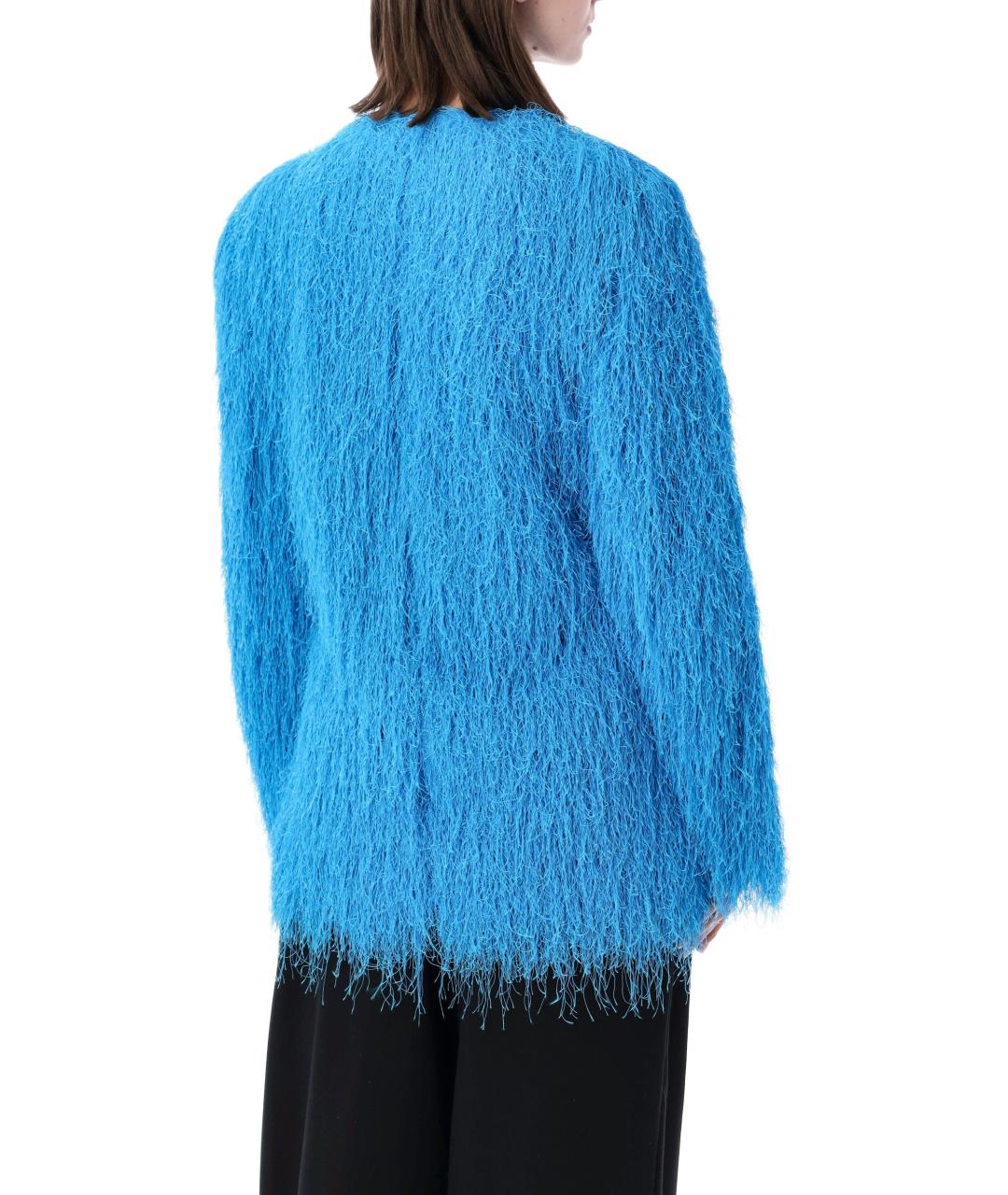 DRIES VAN NOTEN Голубая полиэстеровая куртка, фото 2