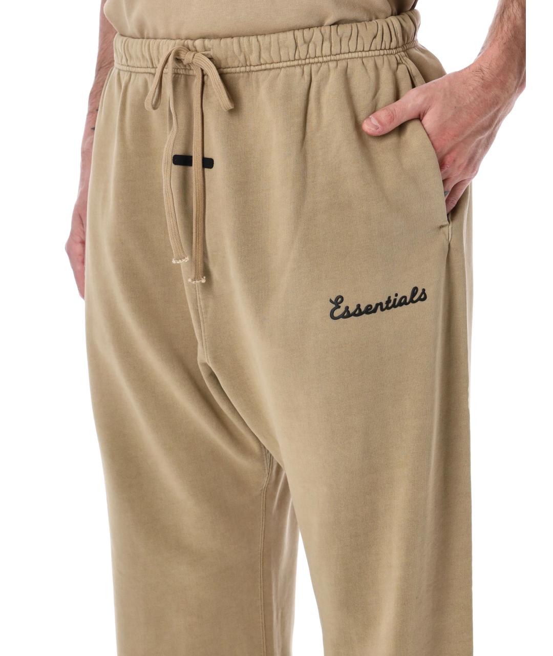 FEAR OF GOD ESSENTIALS Бежевые хлопковые повседневные брюки, фото 3