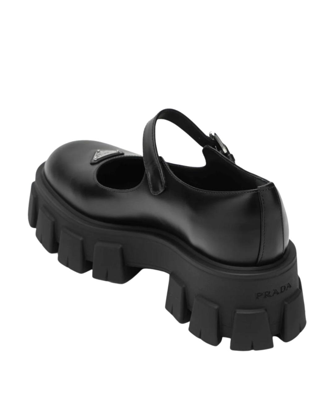 PRADA Черные кожаные туфли, фото 2
