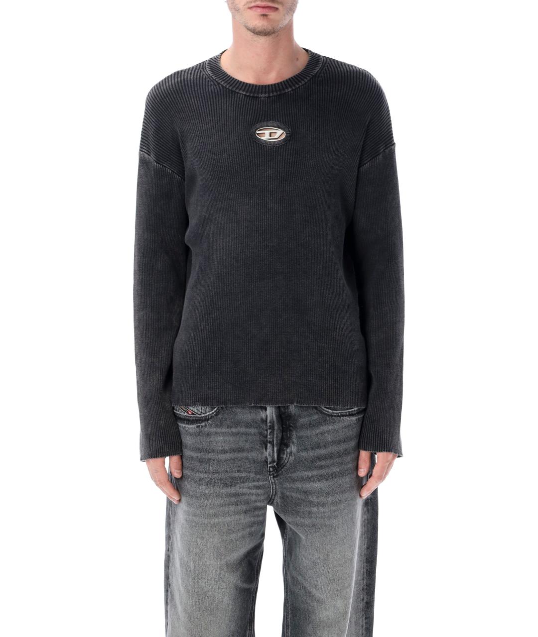 DIESEL Черный хлопковый джемпер / свитер, фото 1
