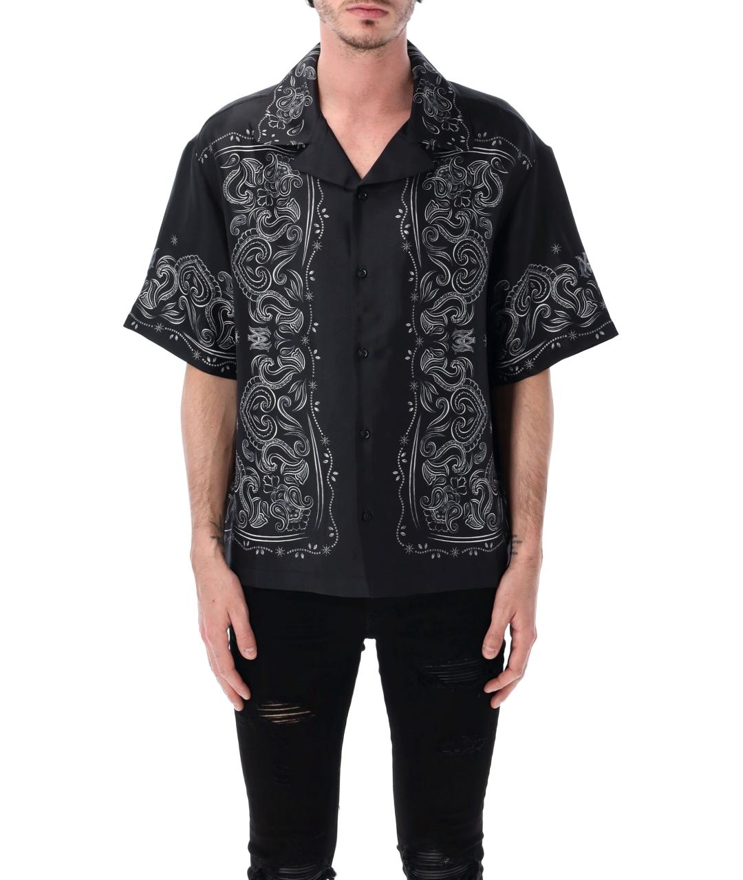 AMIRI Черная шелковая кэжуал рубашка, фото 1