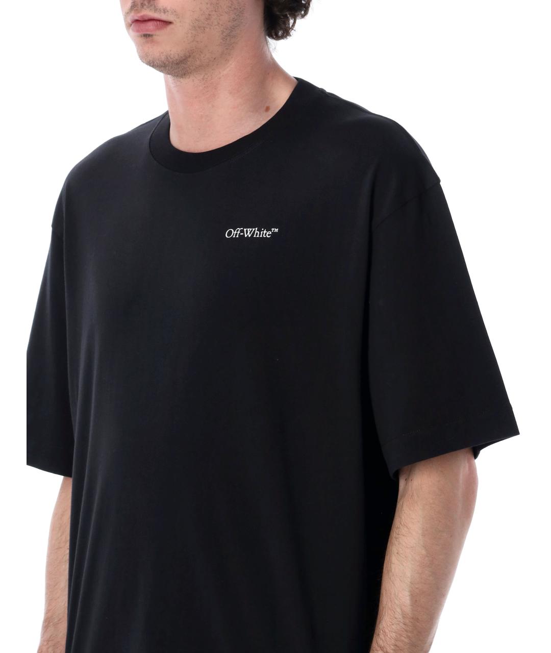 OFF-WHITE Черная хлопковая футболка, фото 3