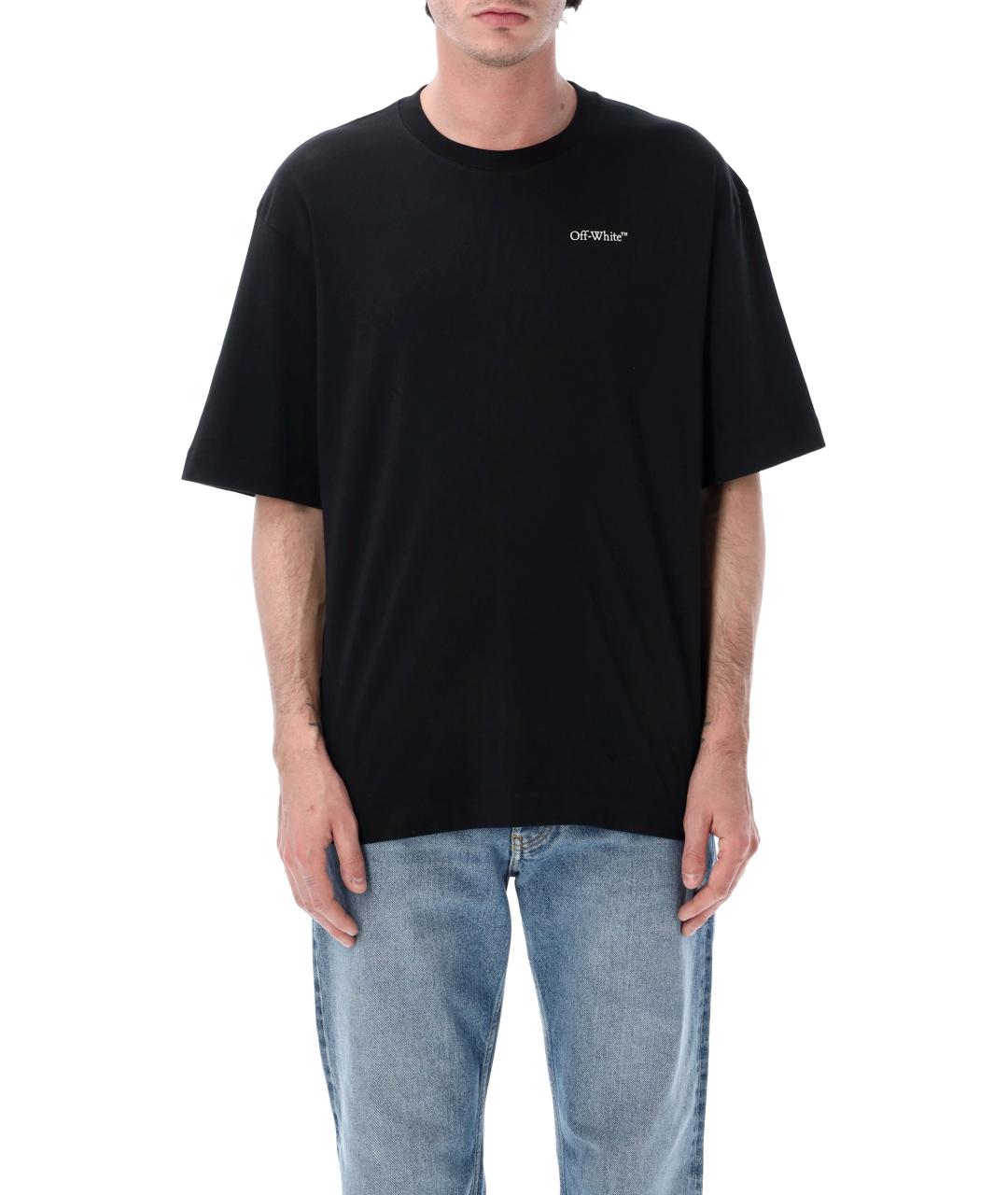 OFF-WHITE Черная хлопковая футболка, фото 1