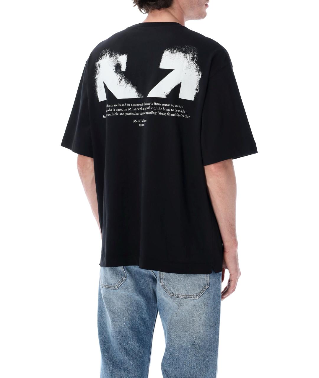 OFF-WHITE Черная хлопковая футболка, фото 2