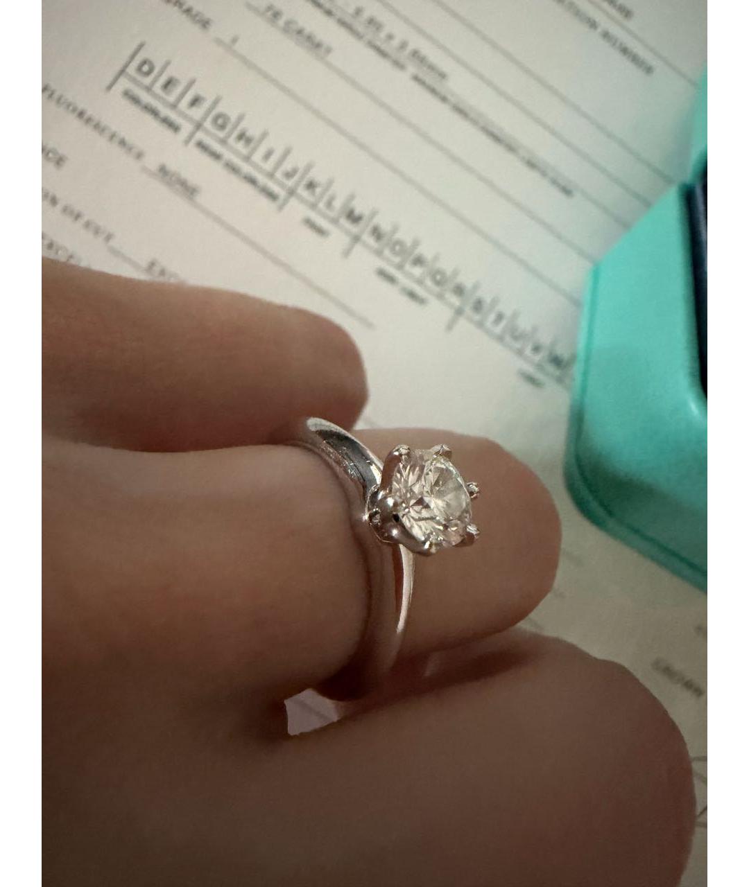 TIFFANY&CO Серебряное платиновое кольцо, фото 4