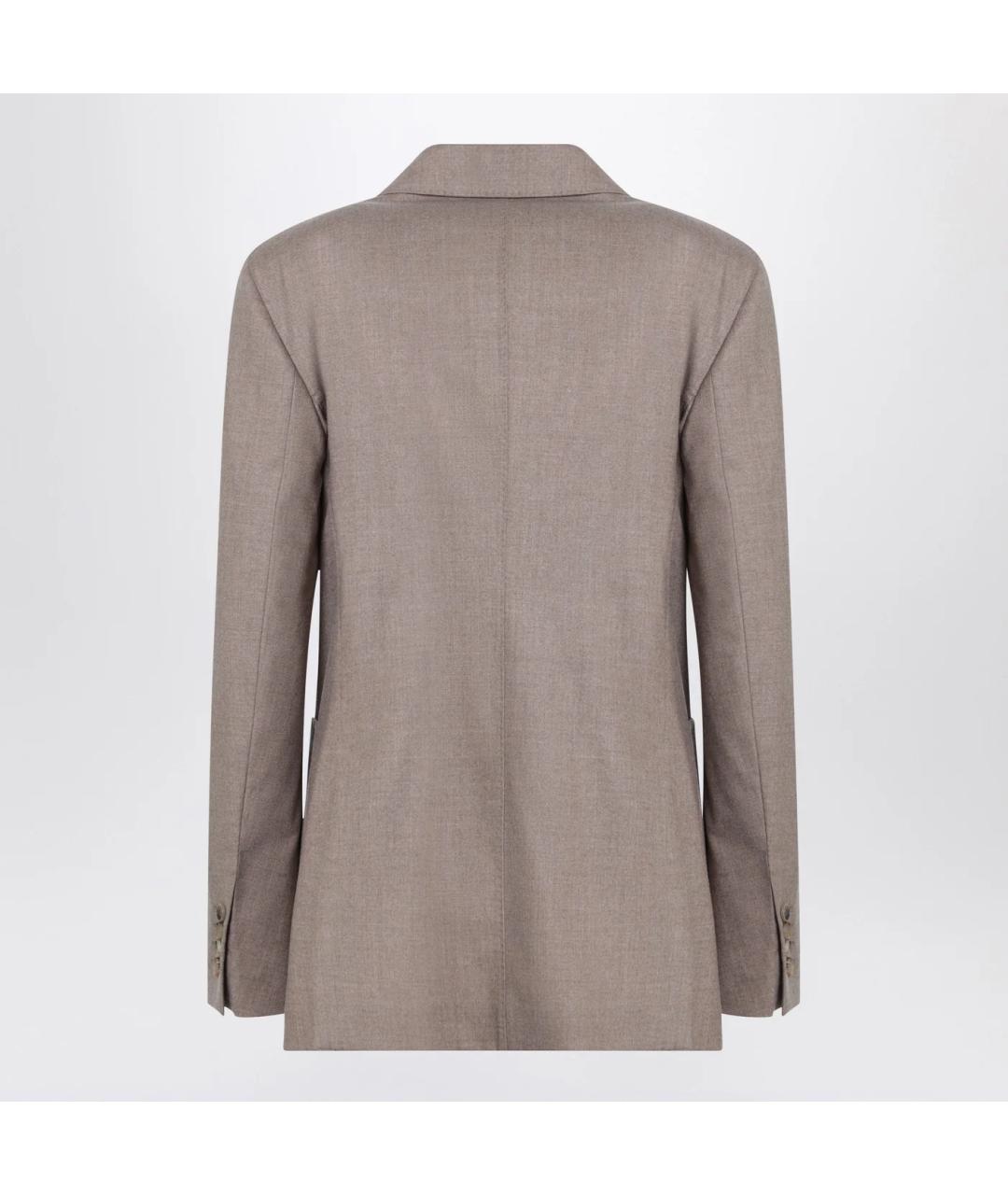 MAX MARA Бежевый кашемировый жакет/пиджак, фото 2