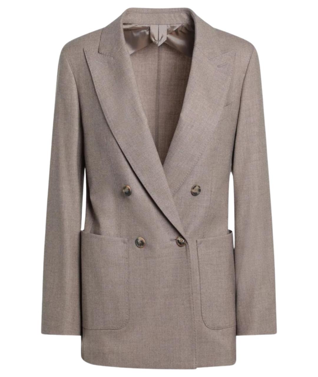 MAX MARA Бежевый кашемировый жакет/пиджак, фото 1