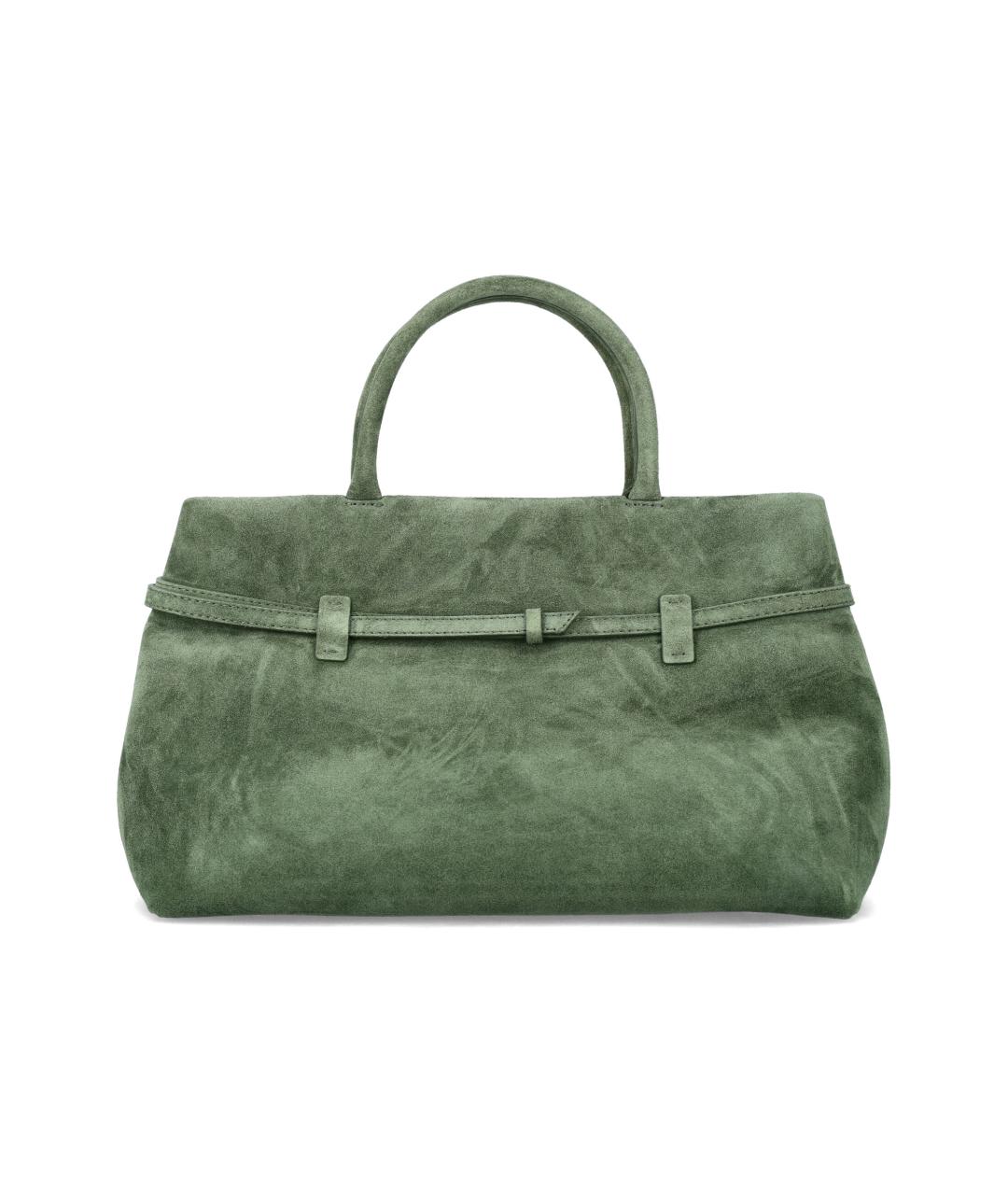 MANU ATELIER Зеленая кожаная сумка тоут, фото 3