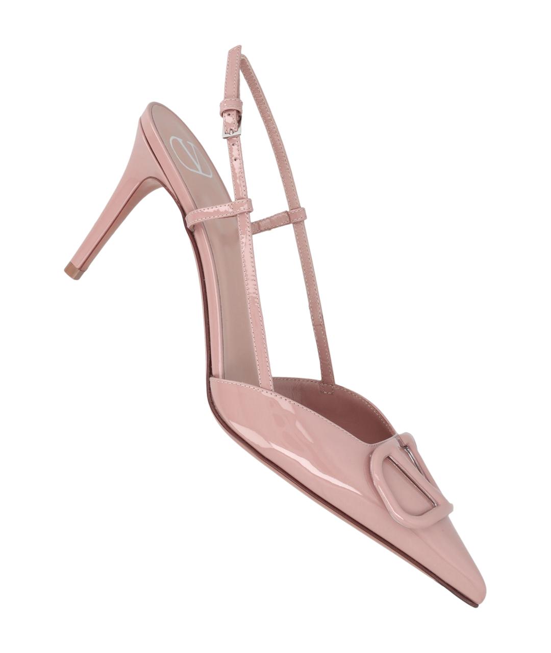 VALENTINO Розовые ботинки из лакированной кожи, фото 3