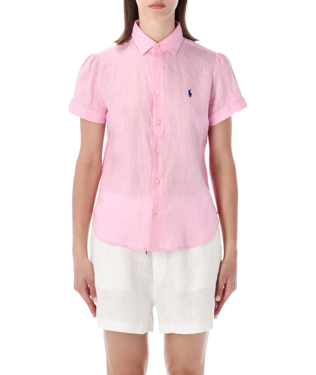 POLO RALPH LAUREN Розовая льняная рубашка, фото 1