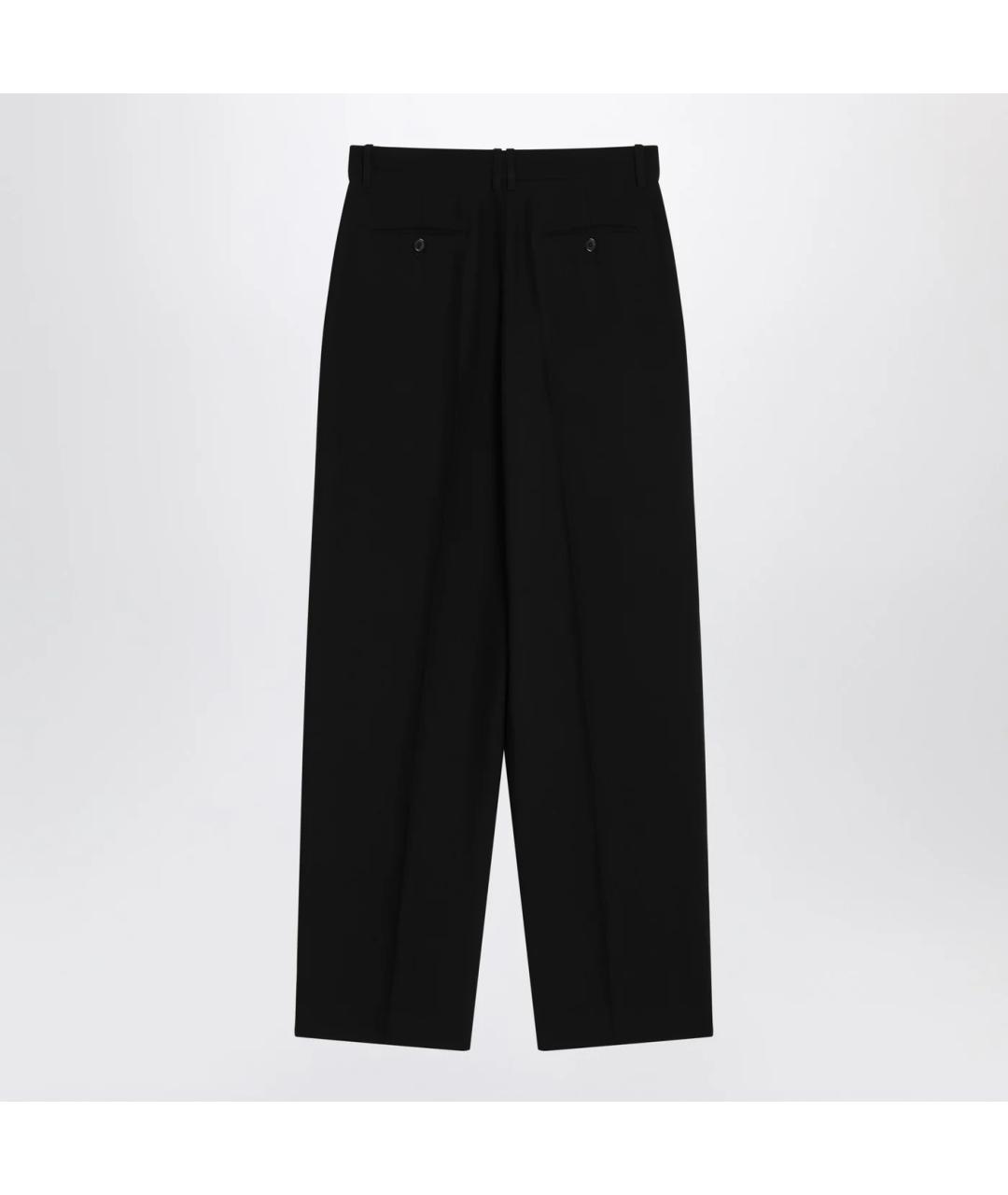 THE ROW Черные шерстяные брюки широкие, фото 2