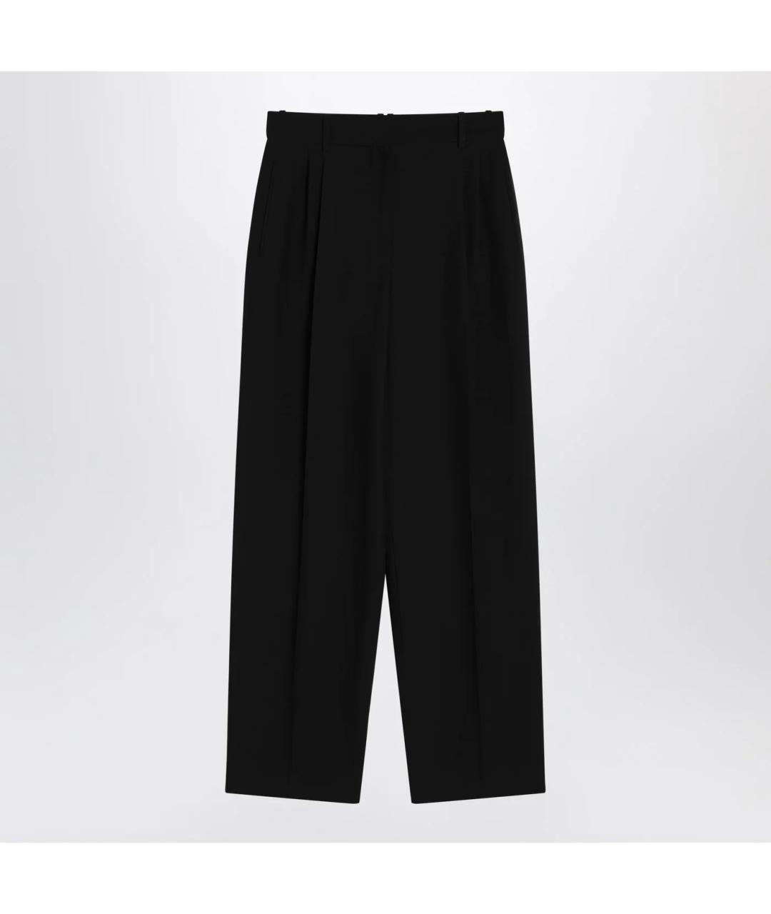 THE ROW Черные шерстяные брюки широкие, фото 3