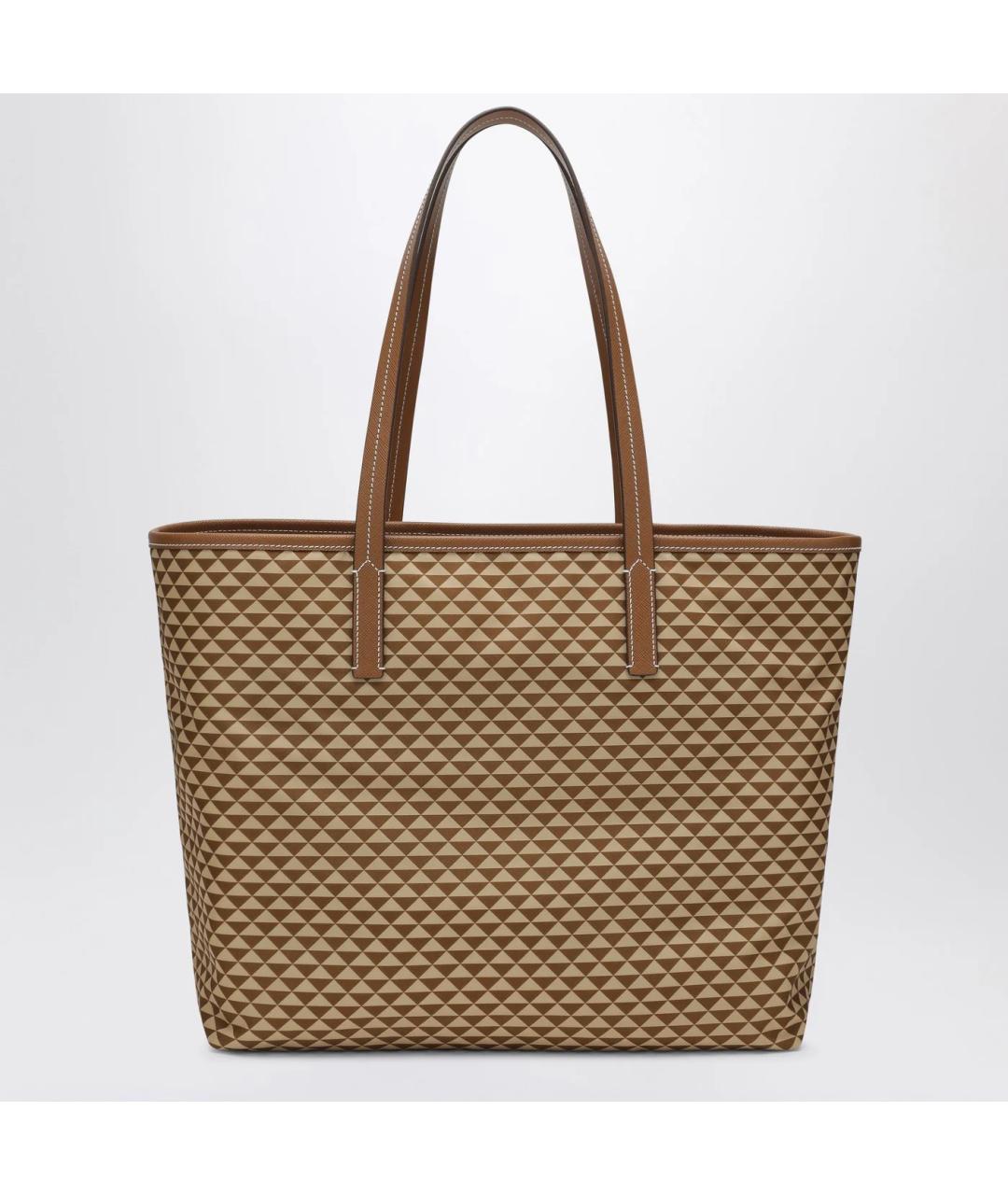 PRADA Бежевая синтетическая сумка тоут, фото 2