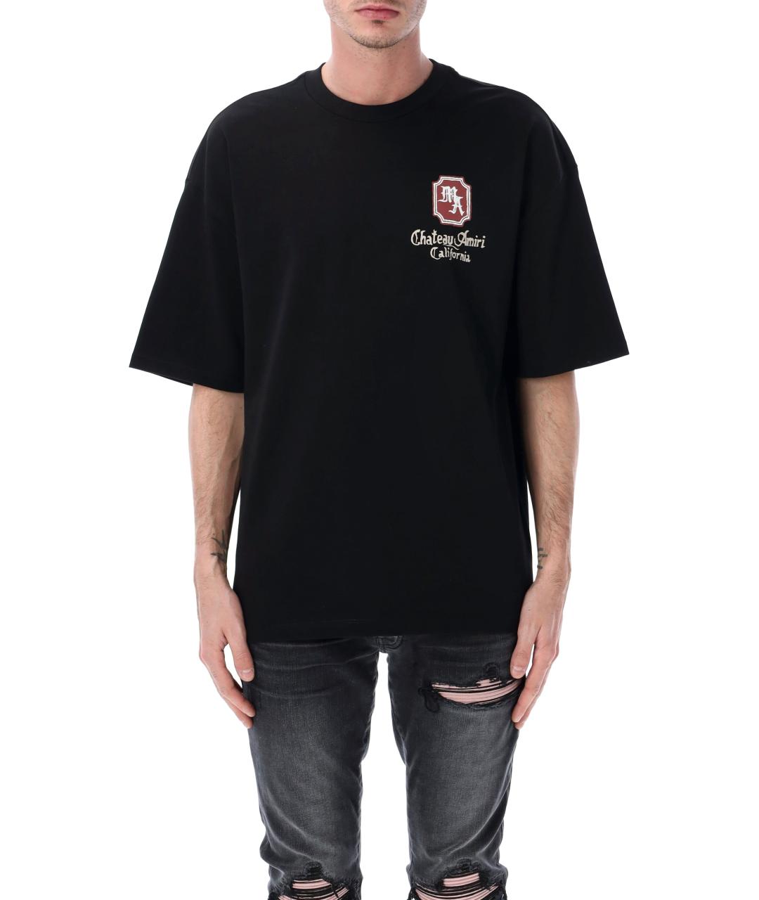 AMIRI Черная хлопковая футболка, фото 1