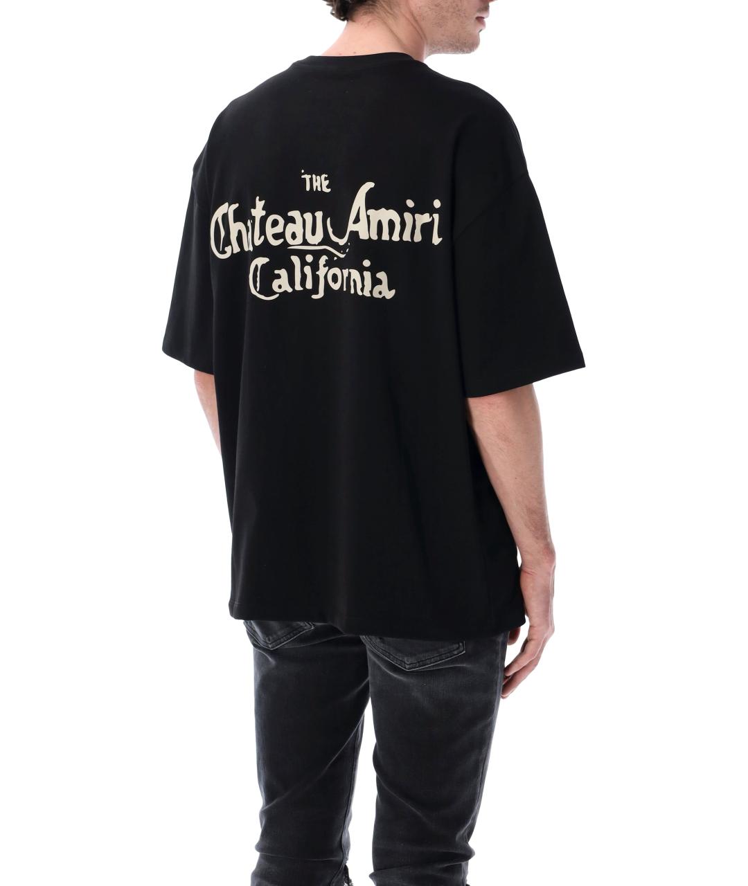 AMIRI Черная хлопковая футболка, фото 2