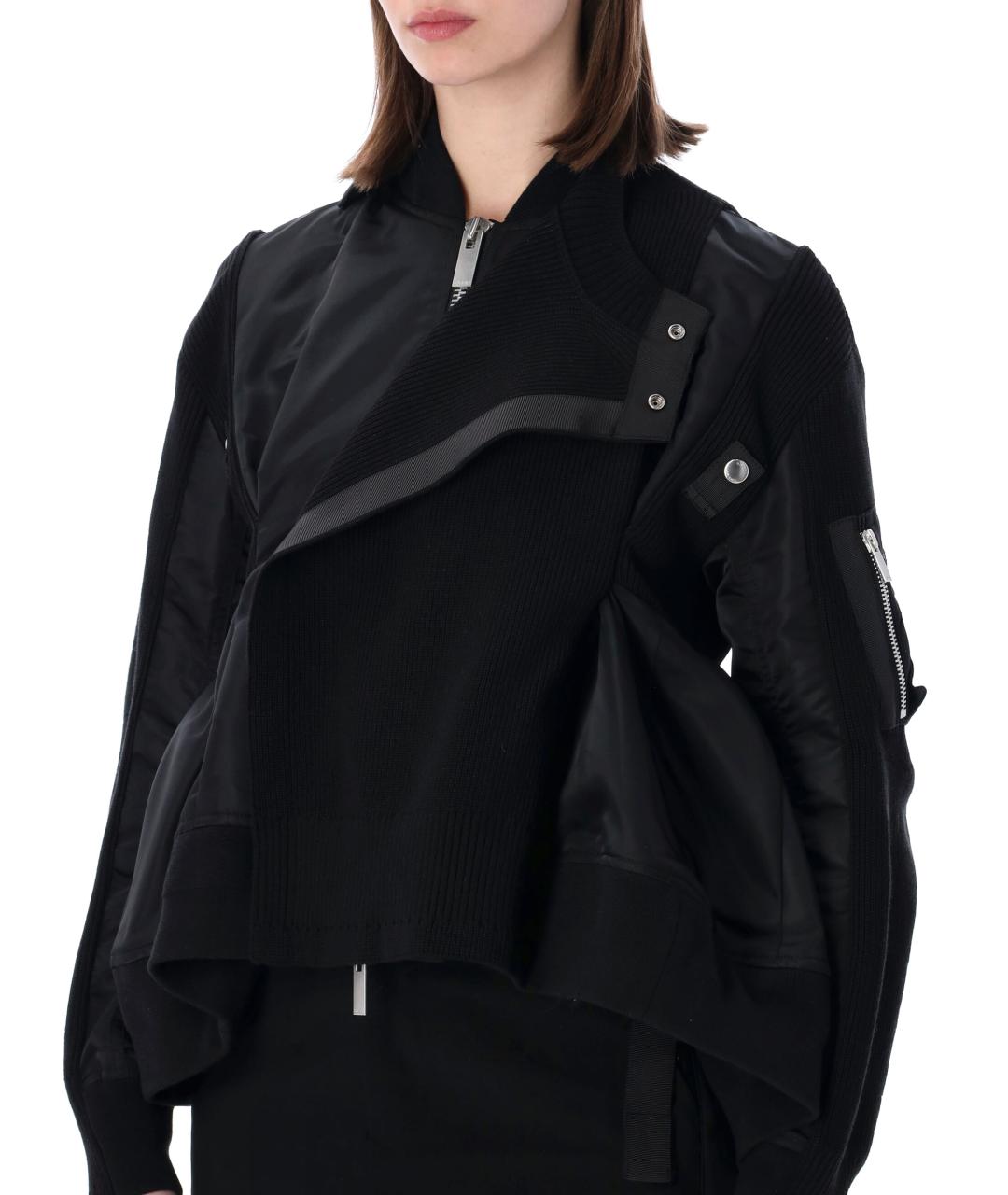 SACAI Черная хлопковая куртка, фото 3