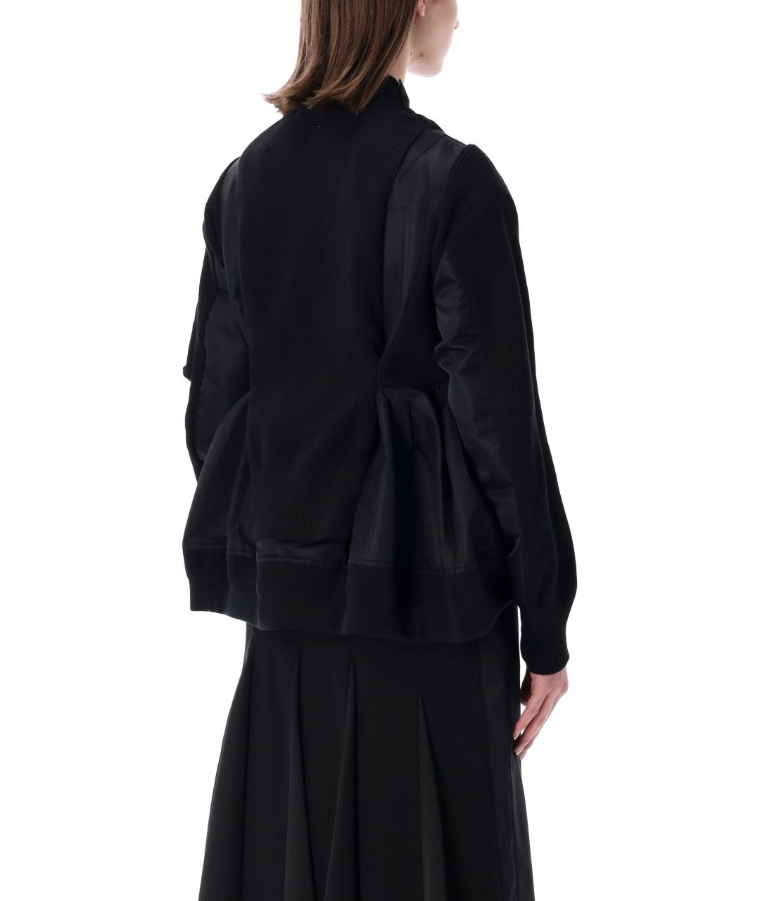 SACAI Черная хлопковая куртка, фото 2