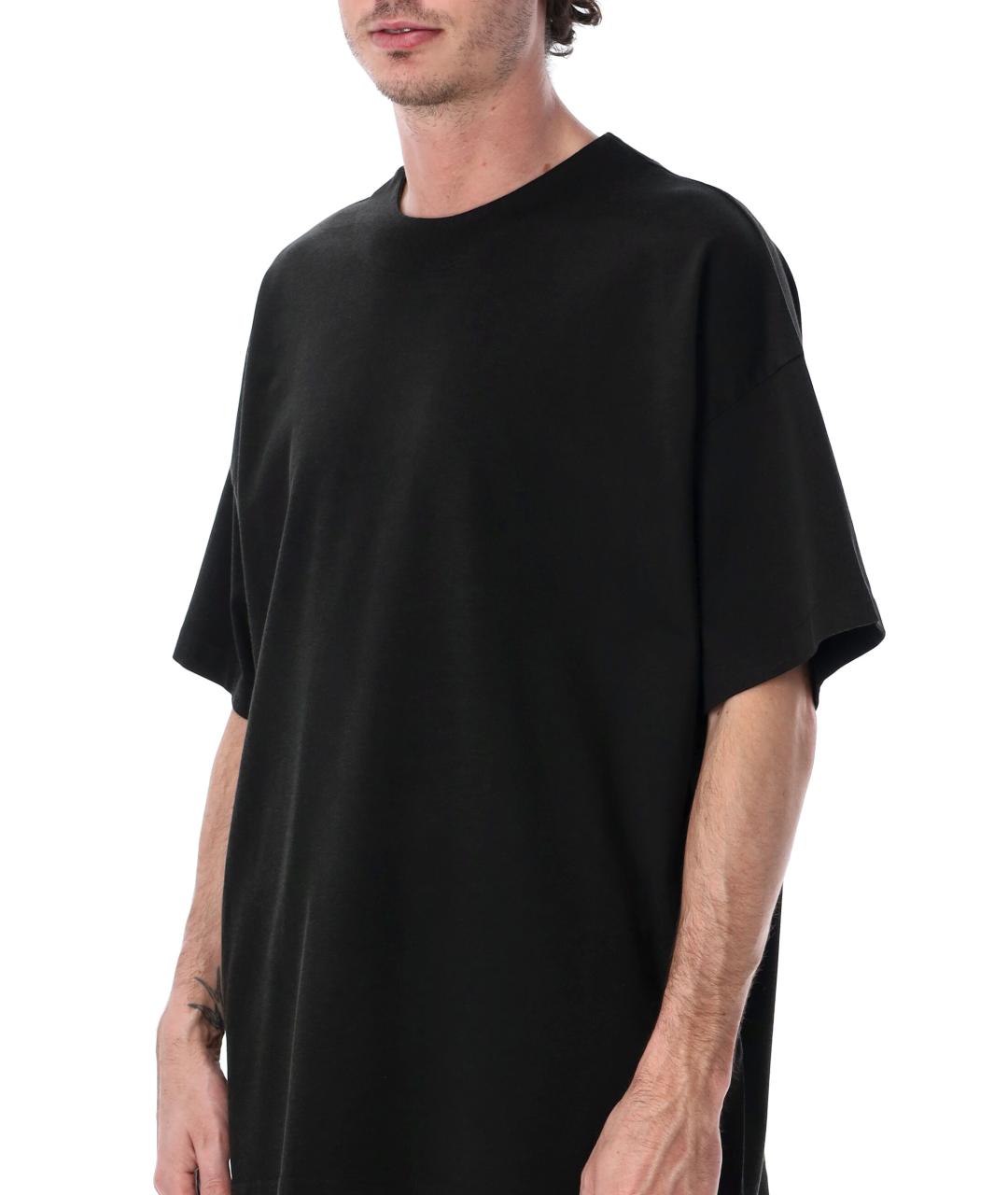 FEAR OF GOD Черная хлопковая футболка, фото 3