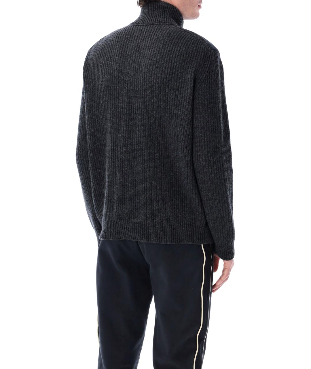 MONCLER Черный шерстяной кардиган, фото 2