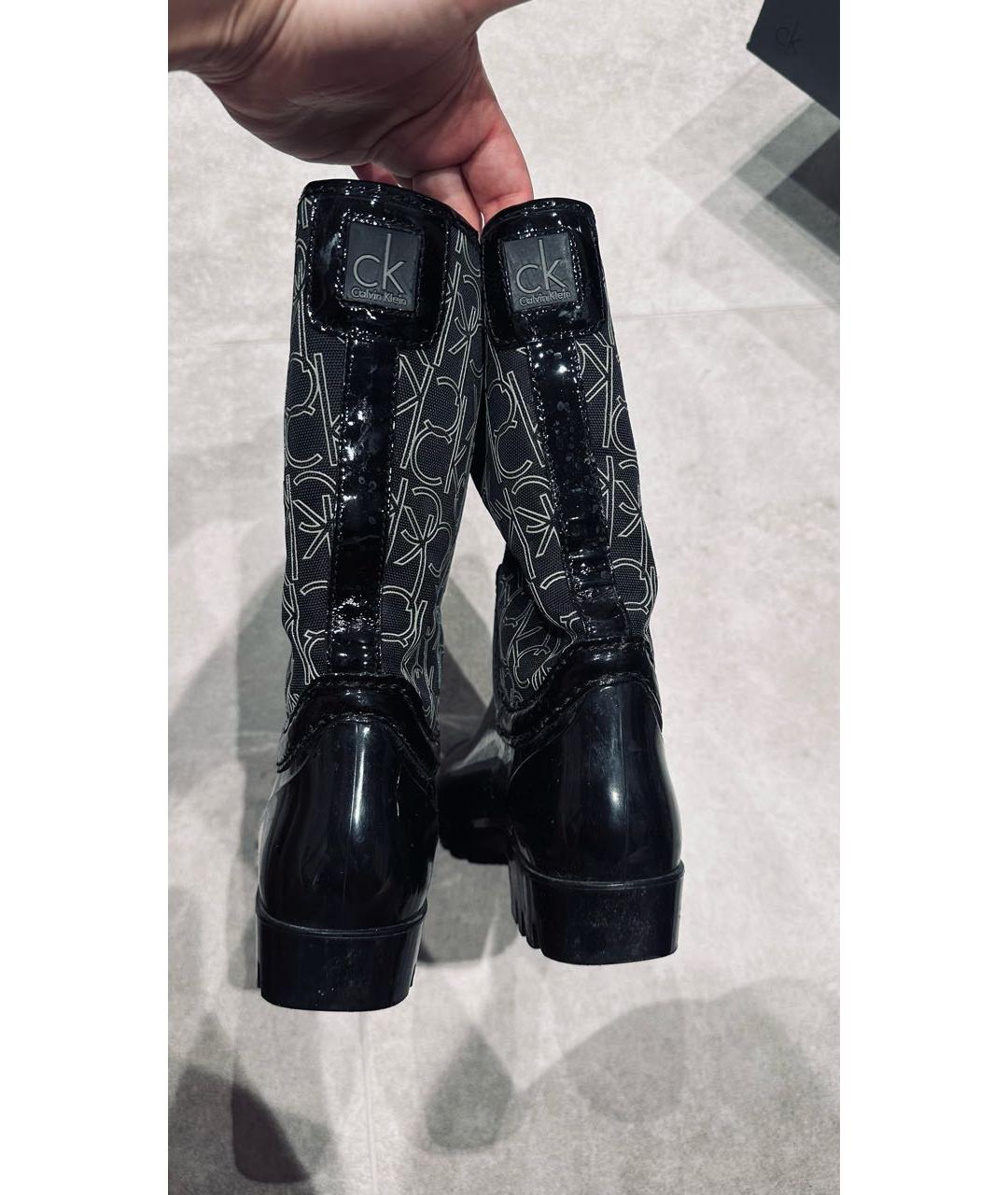 CALVIN KLEIN Черные резиновые сапоги, фото 4
