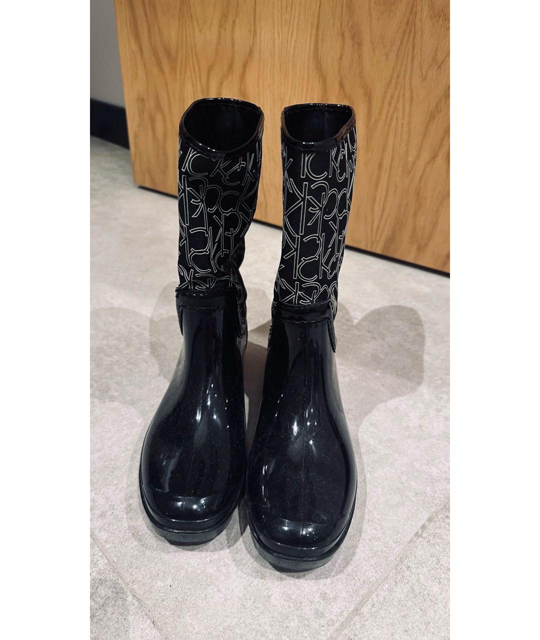 CALVIN KLEIN Черные резиновые сапоги, фото 2