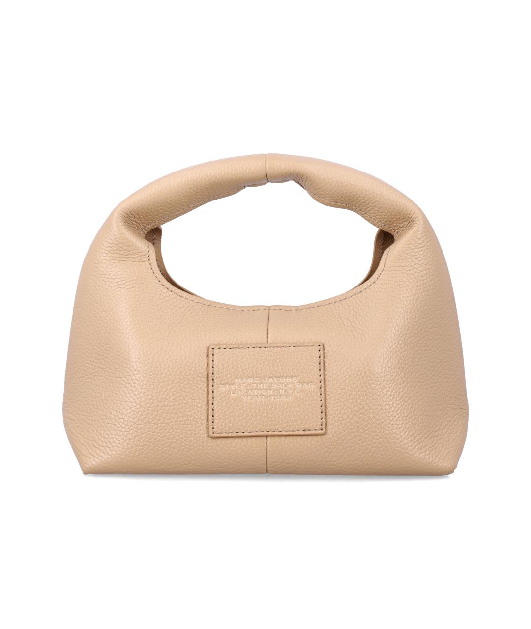 MARC JACOBS Бежевая кожаная сумка с короткими ручками, фото 3