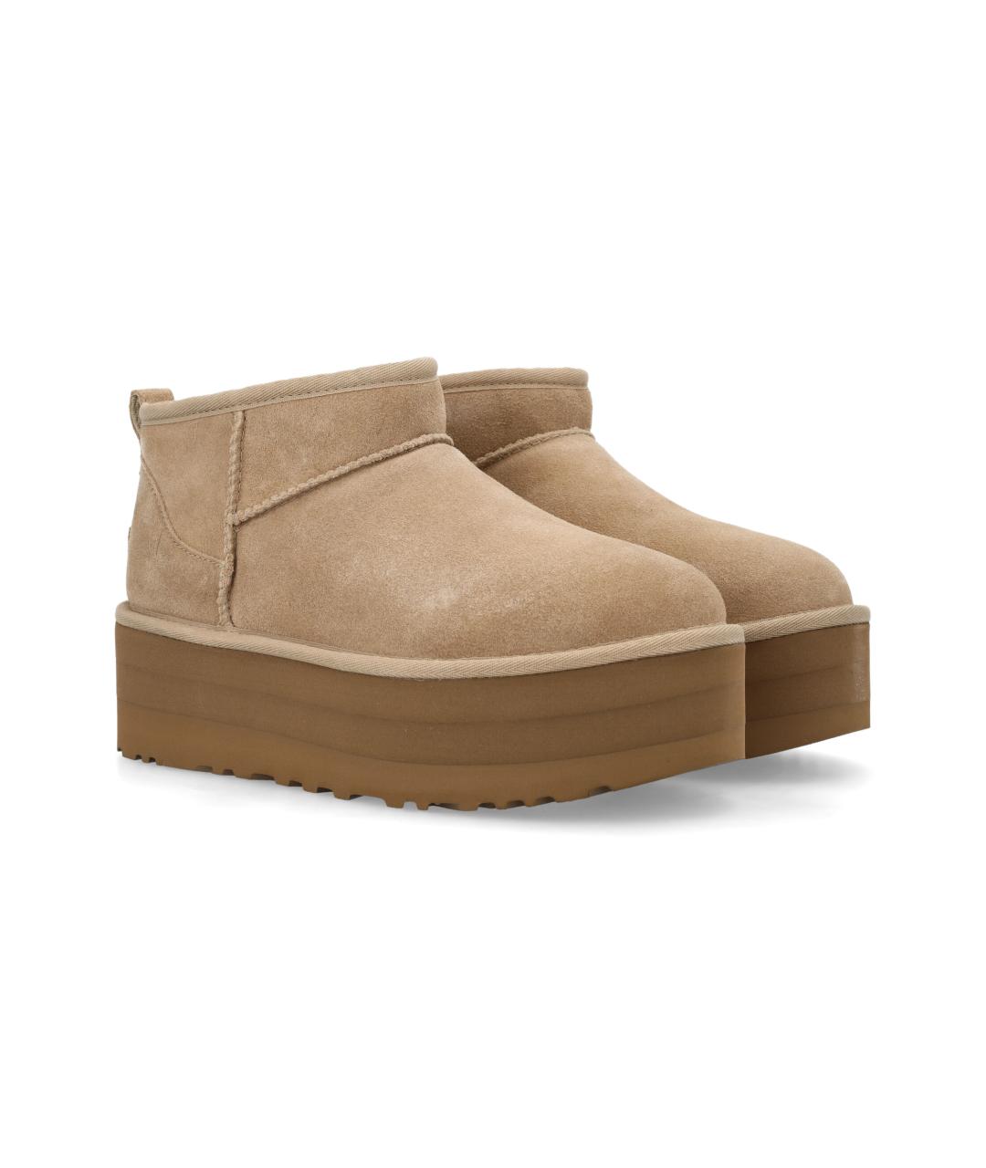 UGG AUSTRALIA Бежевые нубуковые ботинки, фото 2