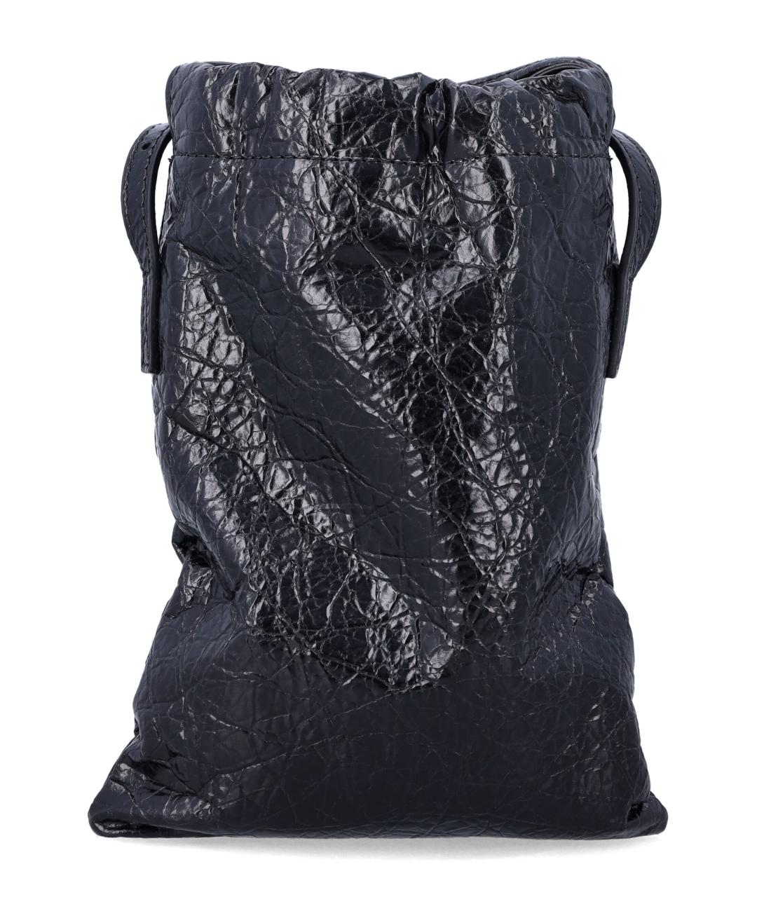 BALENCIAGA Черная кожаная сумка на плечо, фото 2