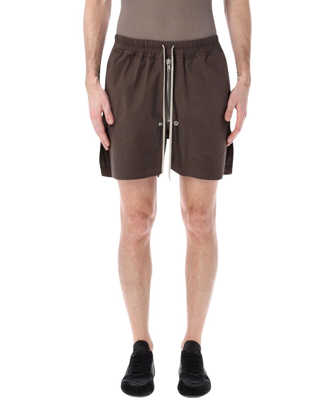 RICK OWENS Серые хлопковые шорты, фото 1