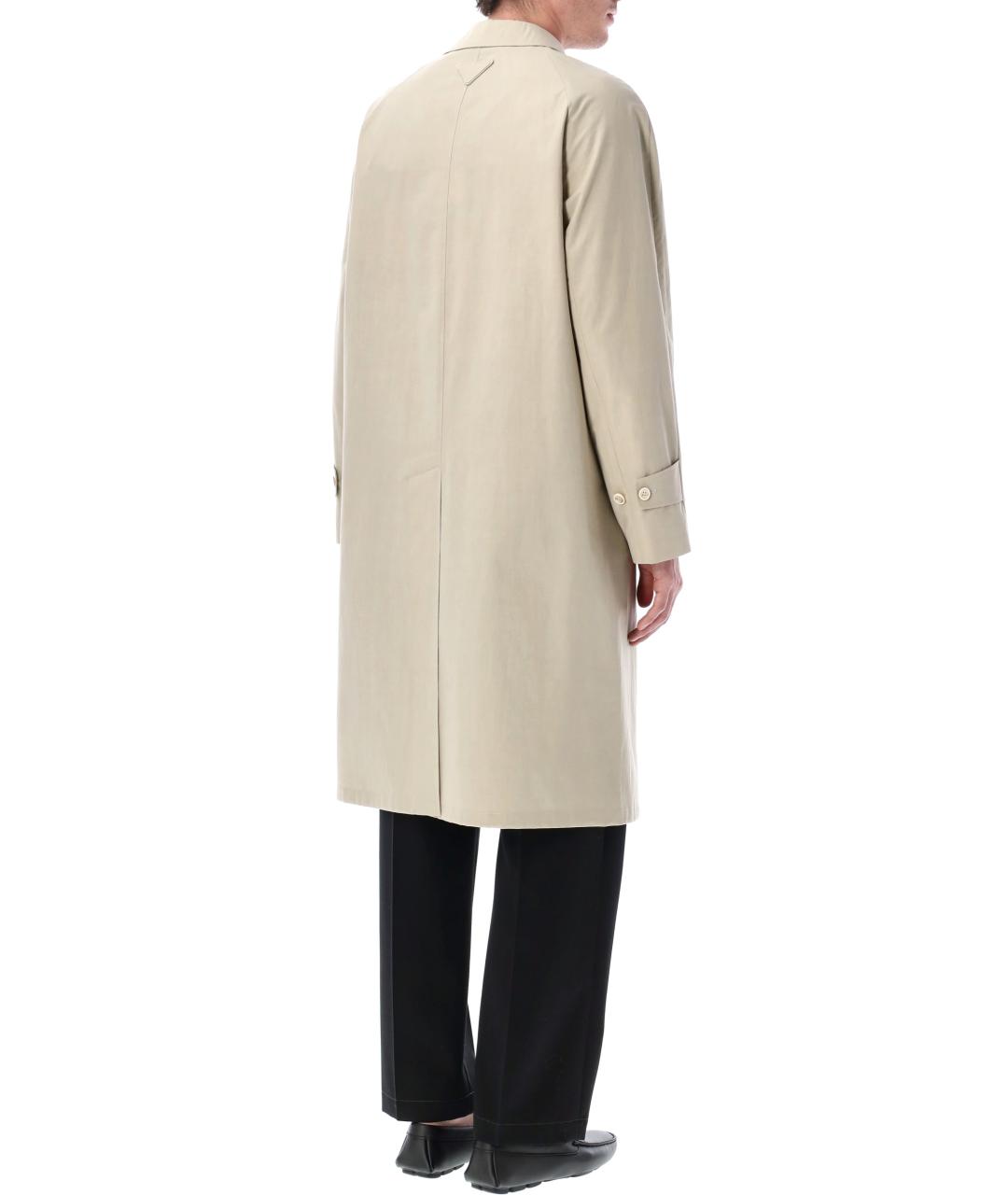 PRADA Бежевый хлопковый тренч / плащ, фото 2