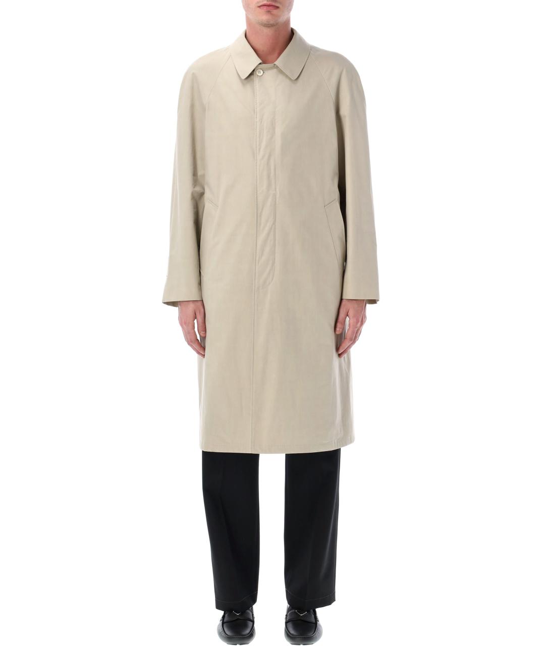 PRADA Бежевый хлопковый тренч / плащ, фото 1