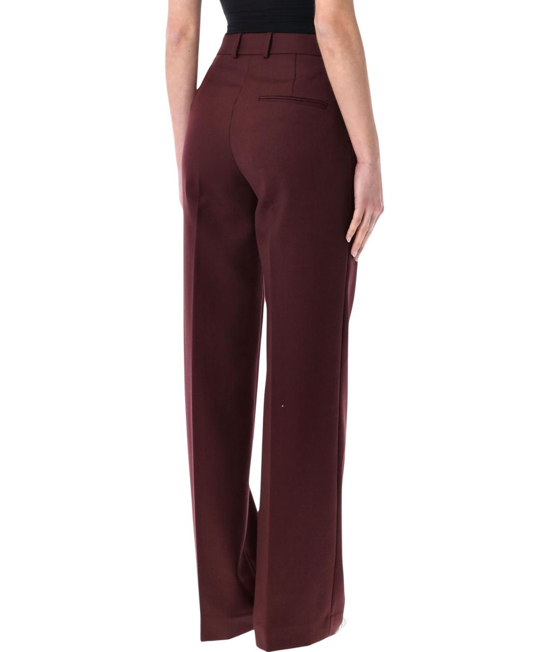 THE FRANKIE SHOP Фиолетовые полиэстеровые прямые брюки, фото 2