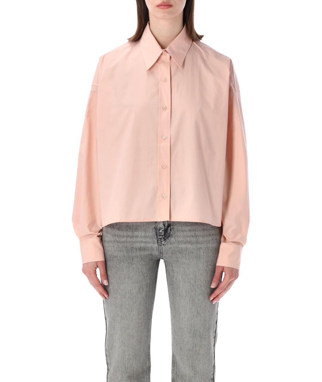 THE FRANKIE SHOP Розовая хлопковая рубашка, фото 1