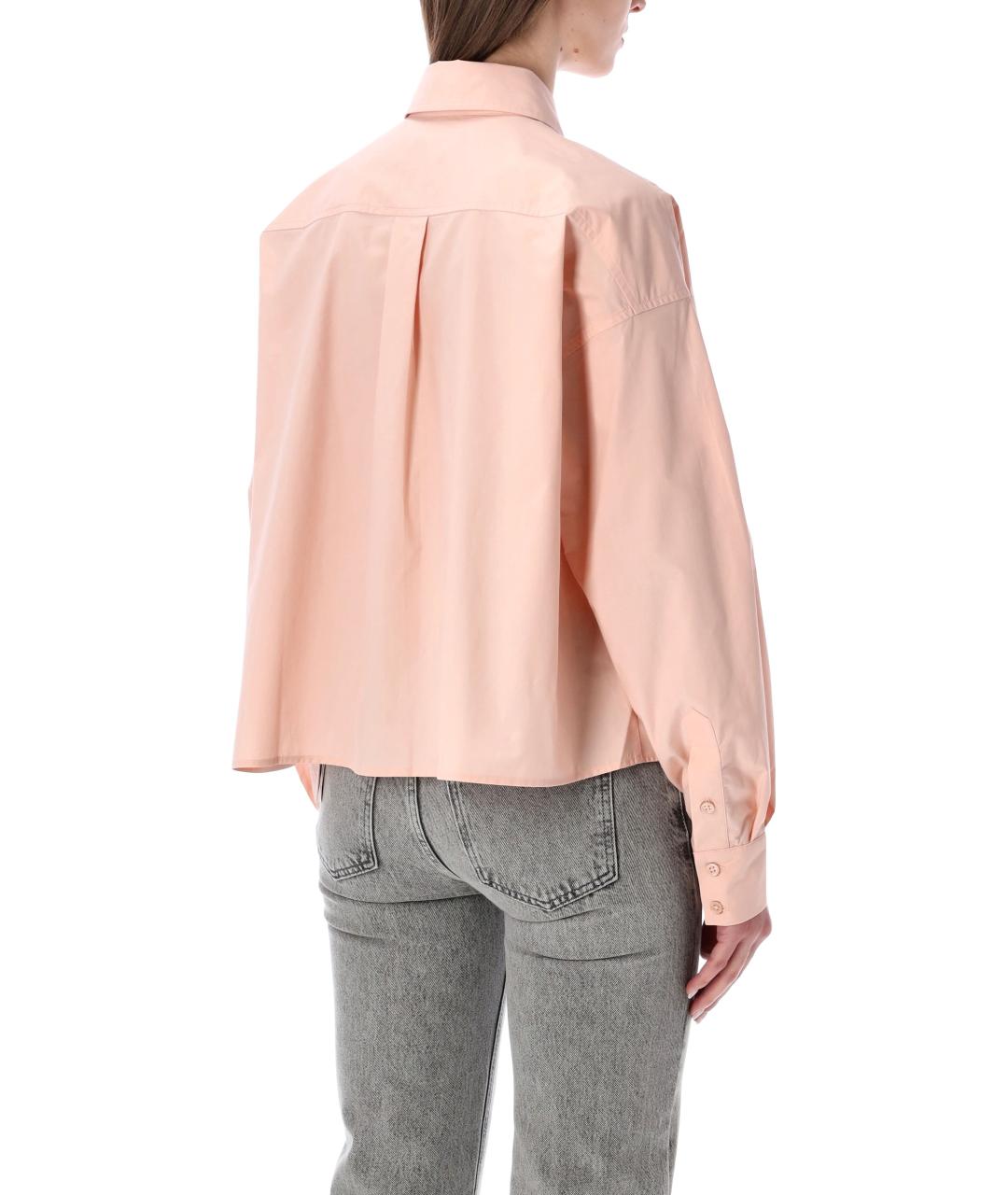 THE FRANKIE SHOP Розовая хлопковая рубашка, фото 2
