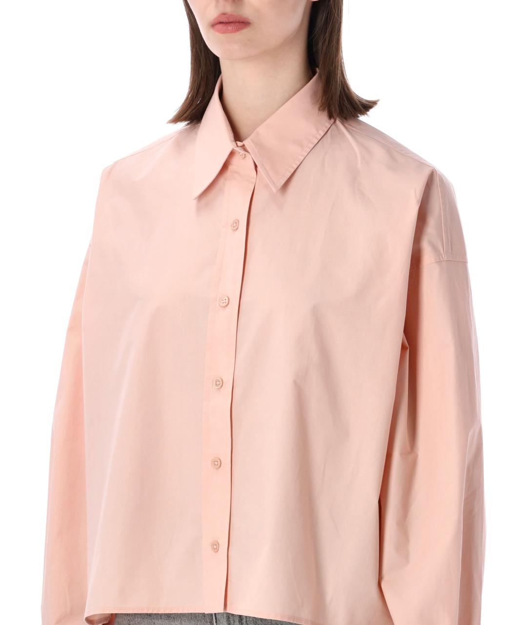 THE FRANKIE SHOP Розовая хлопковая рубашка, фото 3