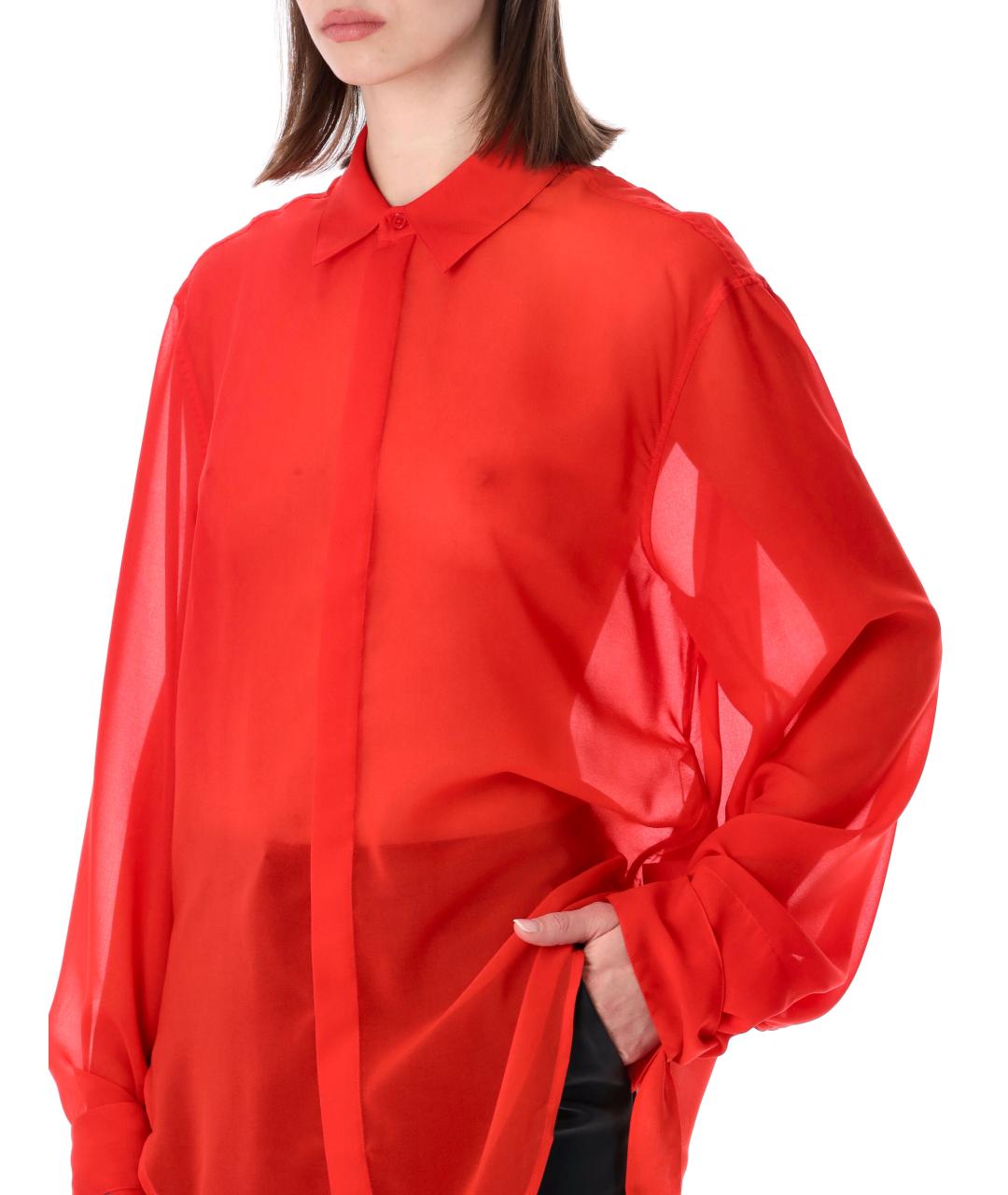 THE FRANKIE SHOP Красная полиэстеровая рубашка, фото 3