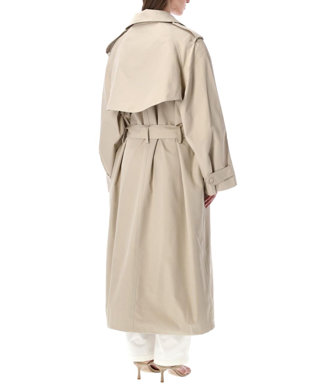 THE FRANKIE SHOP Бежевый хлопковый тренч/плащ, фото 2