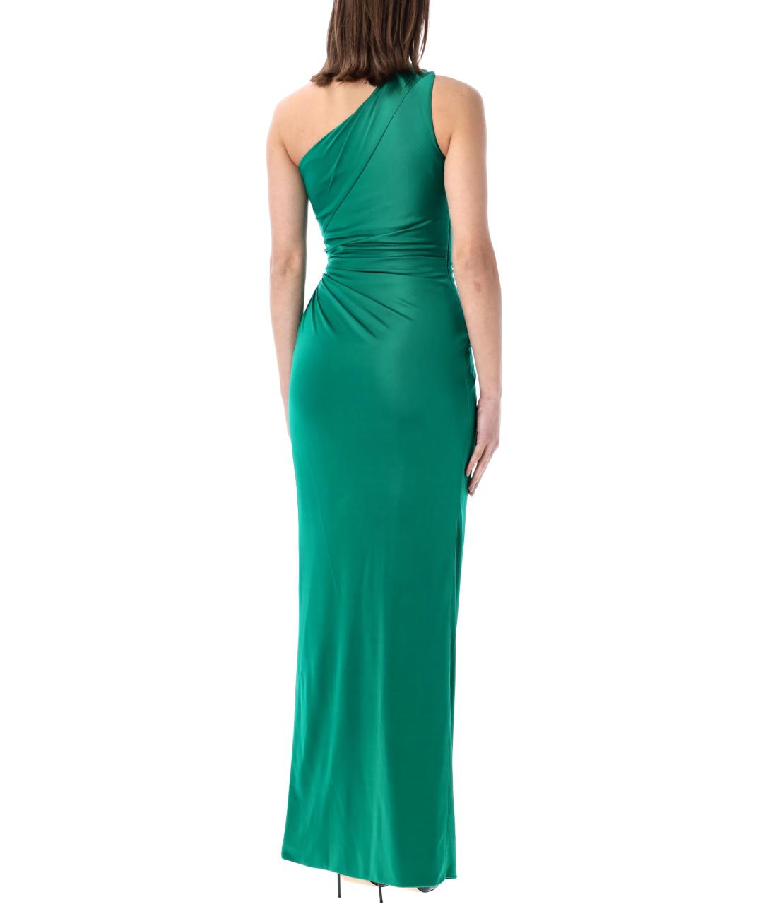 VERSACE Бирюзовое вискозное вечернее платье, фото 2