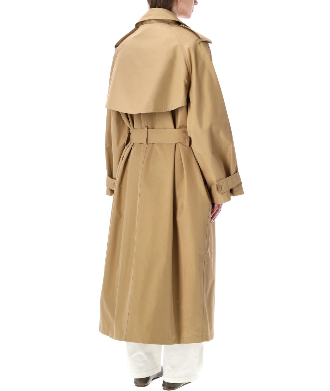 THE FRANKIE SHOP Бежевый хлопковый тренч/плащ, фото 2