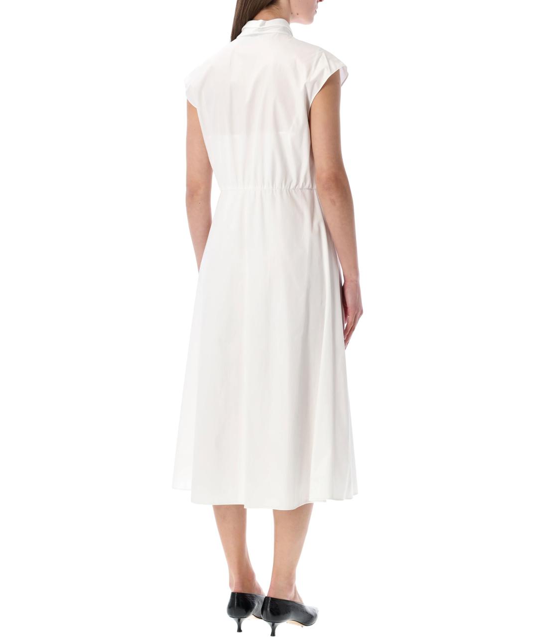 VALENTINO Белое хлопковое повседневное платье, фото 2